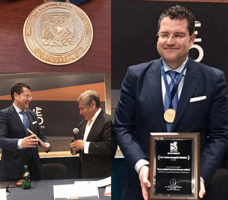 Carlos Aránguez recibe la medalla “Iustitia e ius”