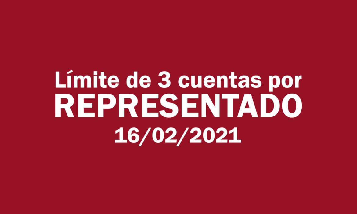 Estafa Nimbus: Límite de 3 cuentas por representado