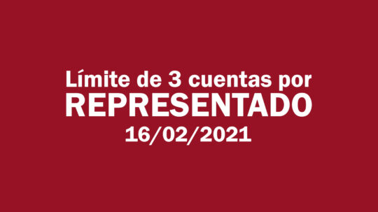Estafa Nimbus: Límite de 3 cuentas por representado