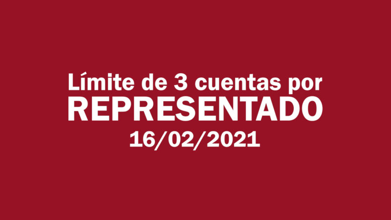 Estafa Nimbus: Límite de 3 cuentas por representado