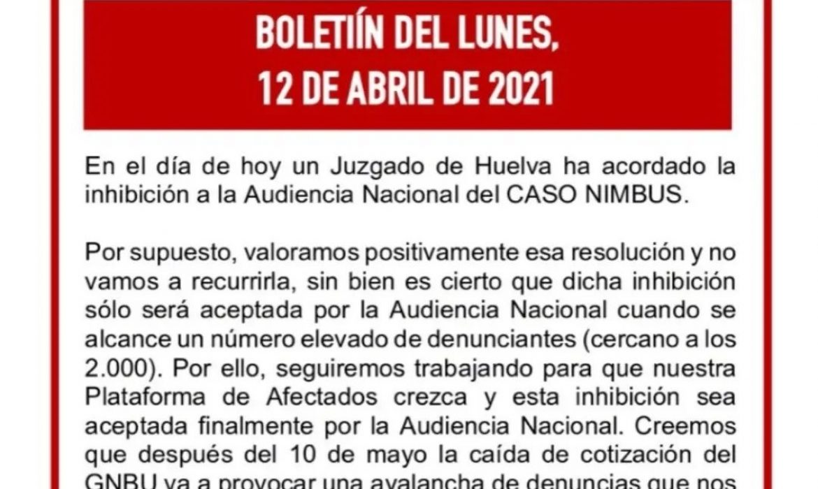 Boletín del lunes, 12 de abril de 2021