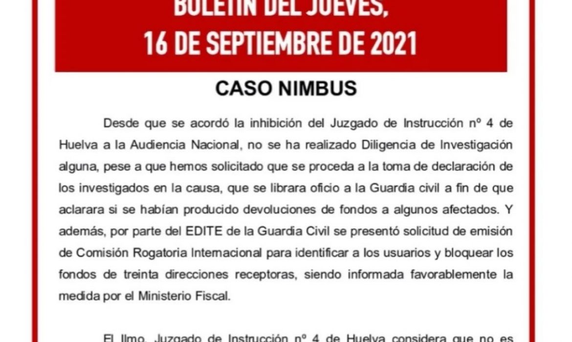 Boletín del jueves, 16 de septiembre de 2021