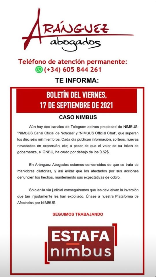 Boletín del viernes, 17 de septiembre de 2021