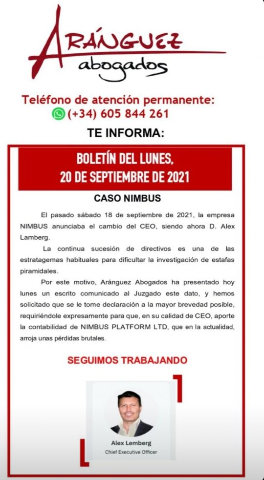 Boletín del lunes, 20 de septiembre de 2021