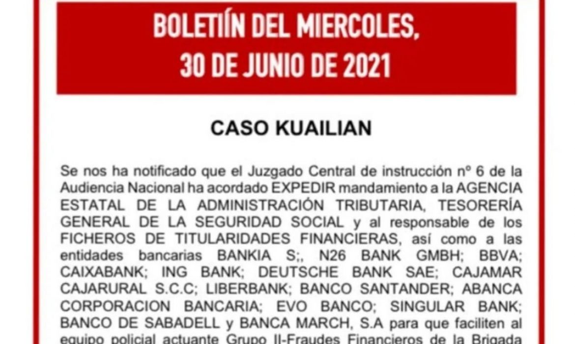 Boletín del miércoles, 30 de junio de 2021