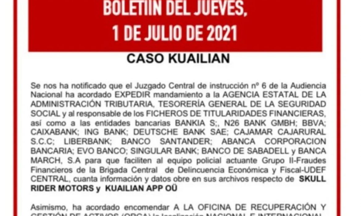 Boletín del jueves, 1 de julio de 2021