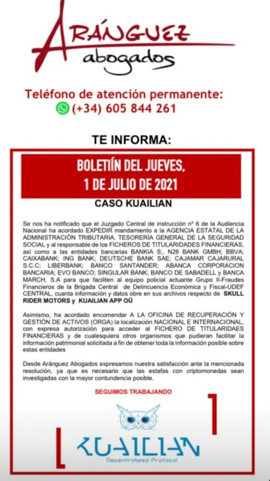 Boletín del jueves, 1 de julio de 2021