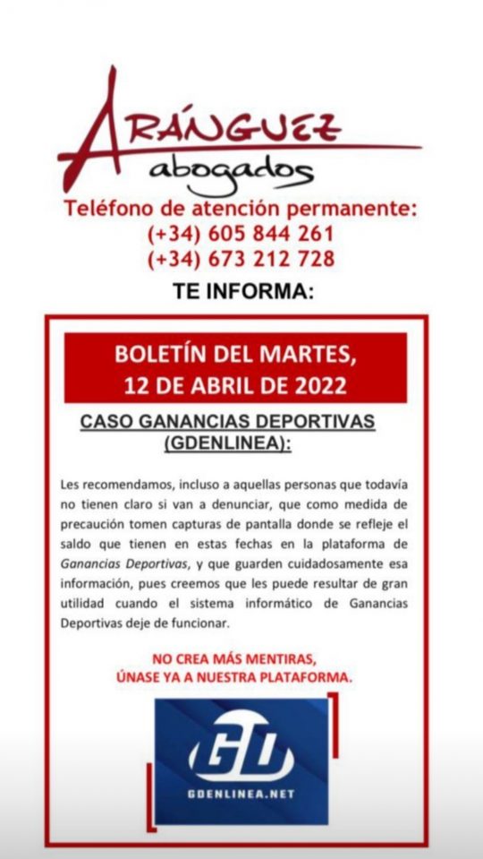 Boletín Del Martes, 12 de abril de 2022