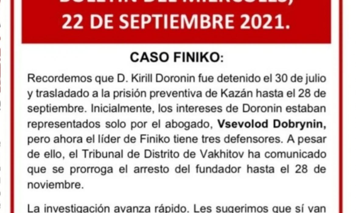 Boletín del miércoles, 22 de septiembre de 2021