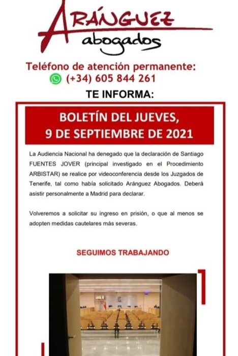 Boletín del jueves, 9 de septiembre de 2021