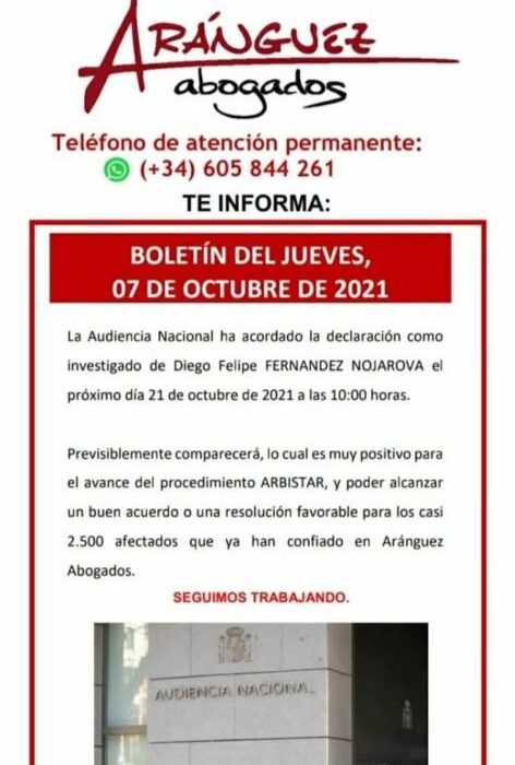 Boletín del jueves, 07 de octubre de 2021