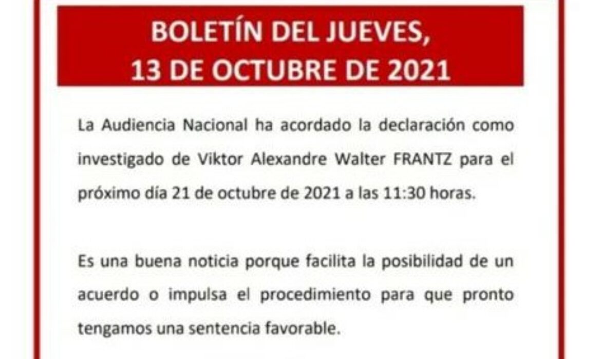 Boletín del jueves, 13 de octubre de 2021