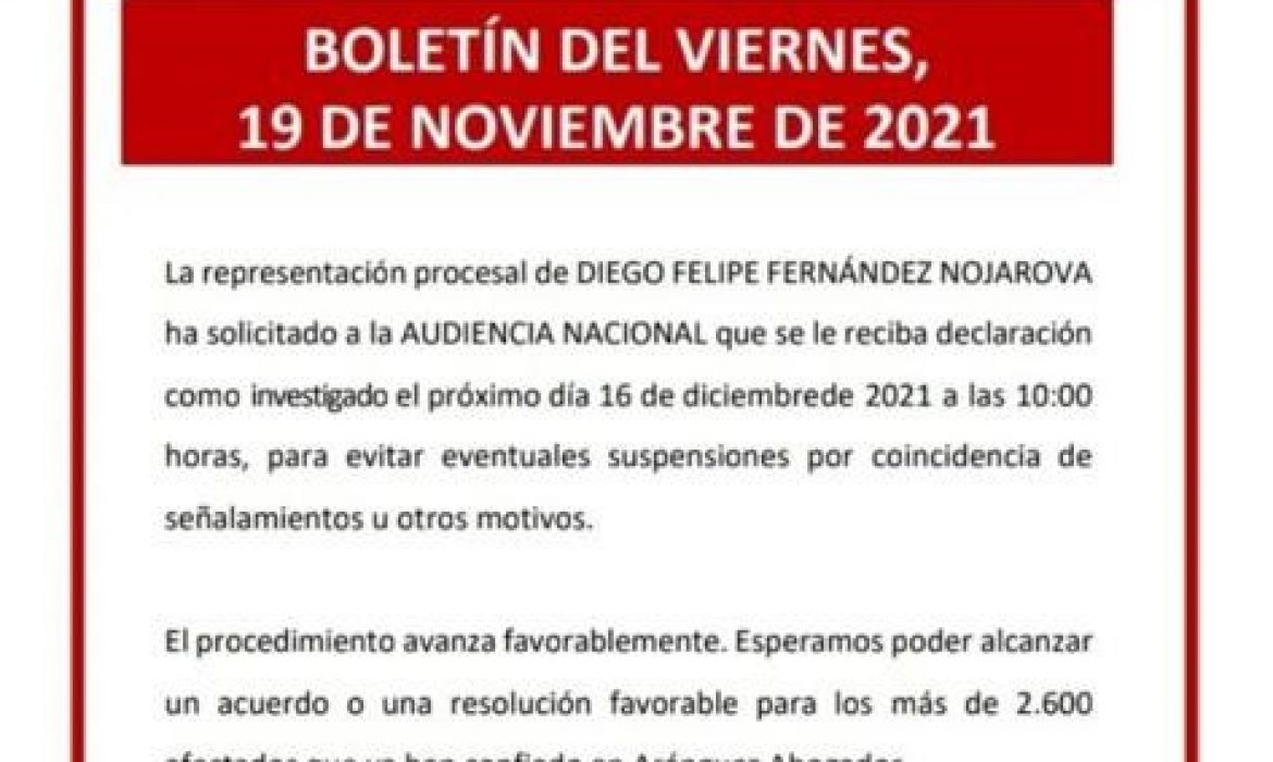 Boletín del viernes, 19 de noviembre de 2021