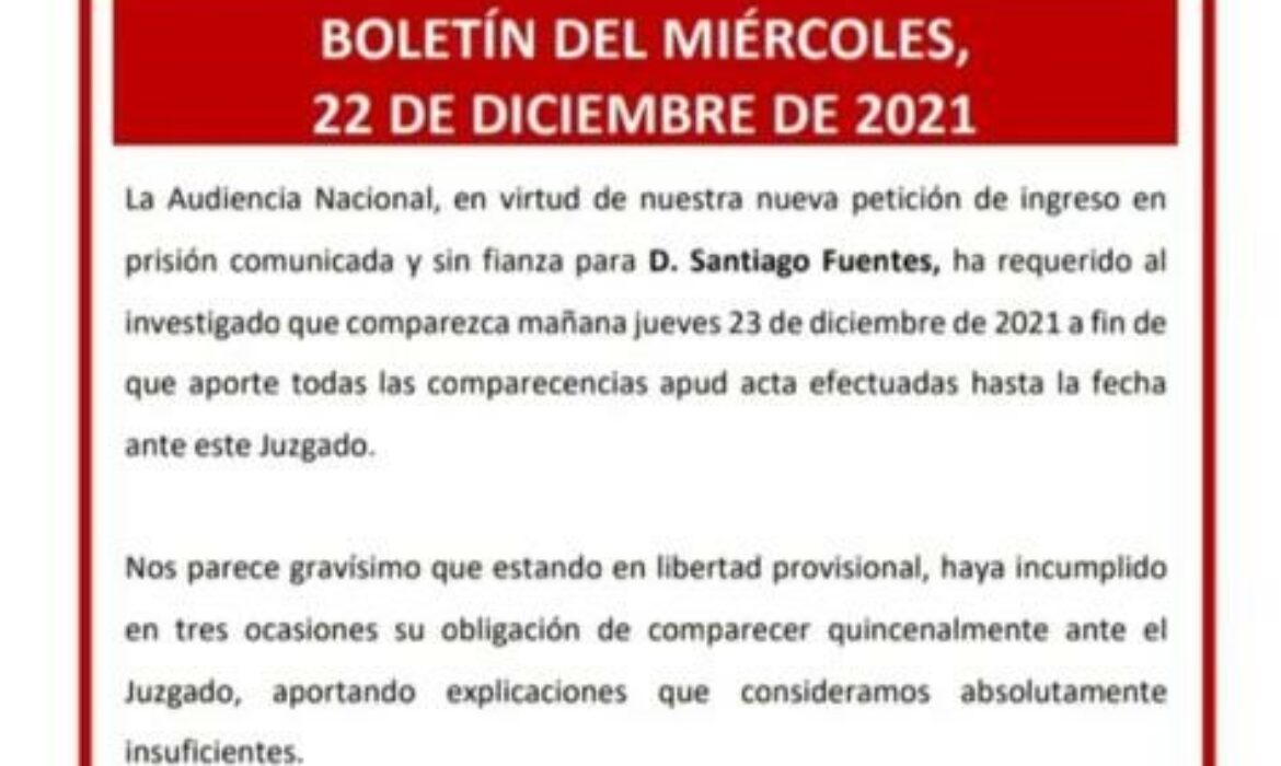 Boletín del miércoles, 22 de diciembre de 2021