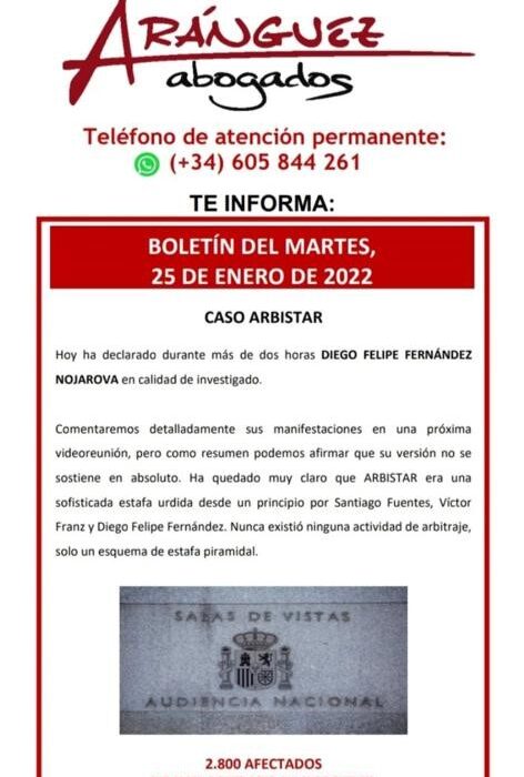 Boletín del martes, 25 de enero de 2022