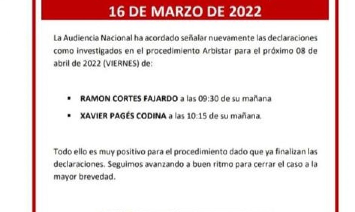 Boletín del miércoles, 16 de marzo de 2022