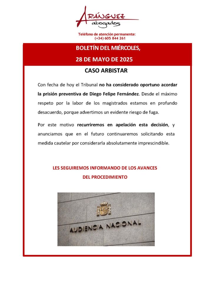Arbistar 28 mayo 2025