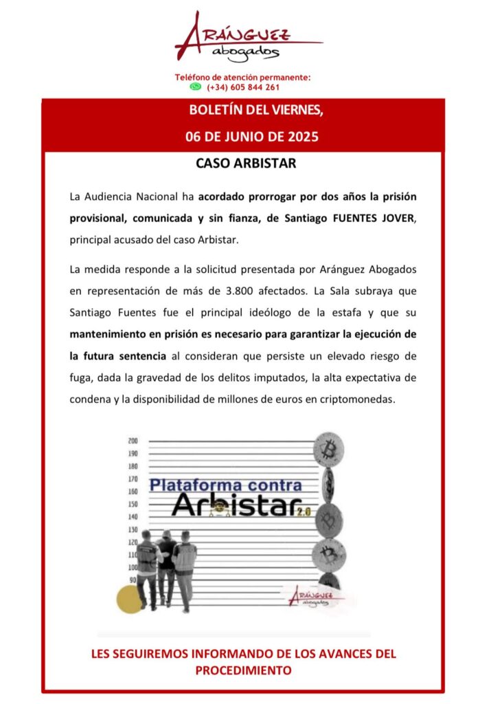 Boletín Arbistar 6 de junio de 2025